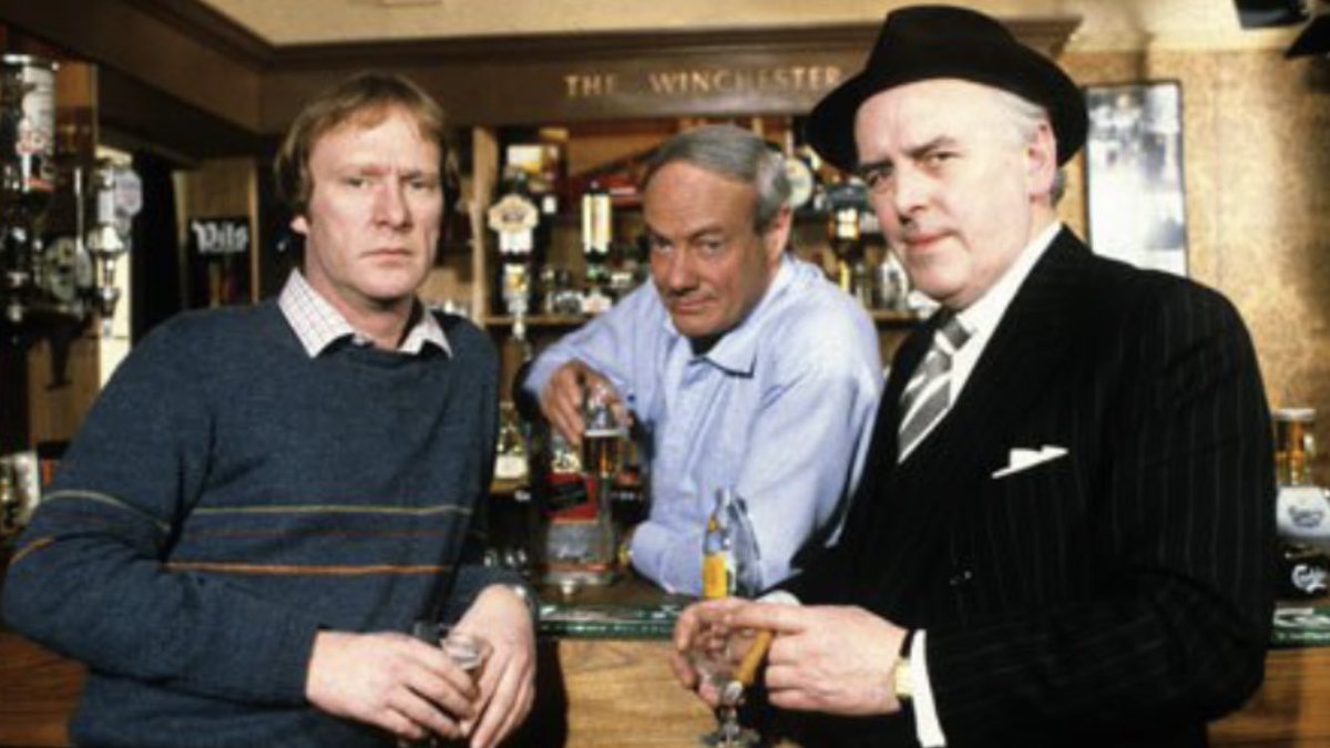 Members of The Winchester Club all now reunited
#Terry #Arthur #Dave 
#RIPDennisWaterman