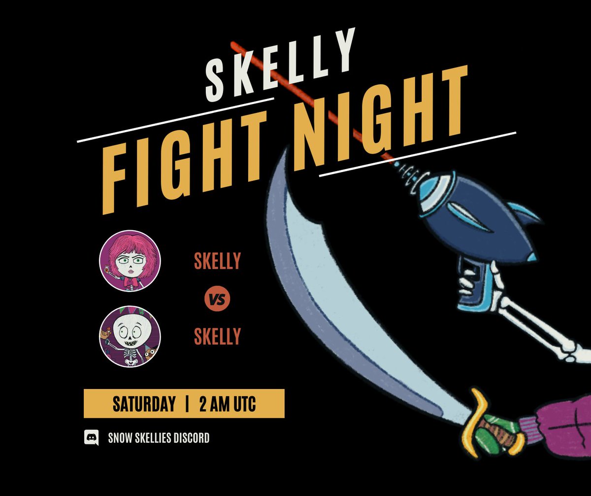 SnowSkellies's tweet photo. Join us in the Snow Park (https://t.co/gZr3A9zZVR) for Skelly Fight Night at 2 AM UTC! Fight fellow skellies for prizes! 
#CardanoNFT #NFTs #CardanoCommunity #CNFTGiveaway https://t.co/DD2yBZK76N