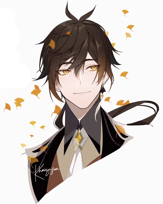 Osmanthus wine guy..just a quick draw zhongli before i go to sleep ^^ 