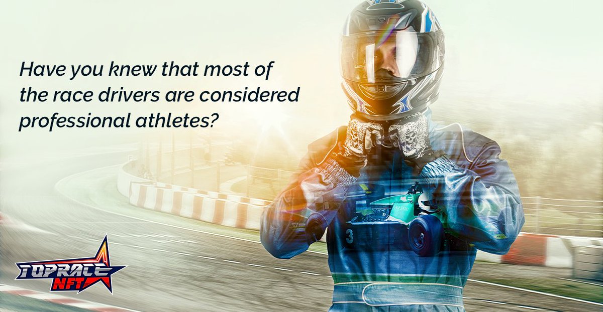 Have you knew that most of the race drivers are considered professional athletes? At races, drivers are under a lot of G-forces and they lose up to 15 pounds per race! So, they need to be in great shape for being a race driver!
#NFT #Racing #P2E #PlayToEarn