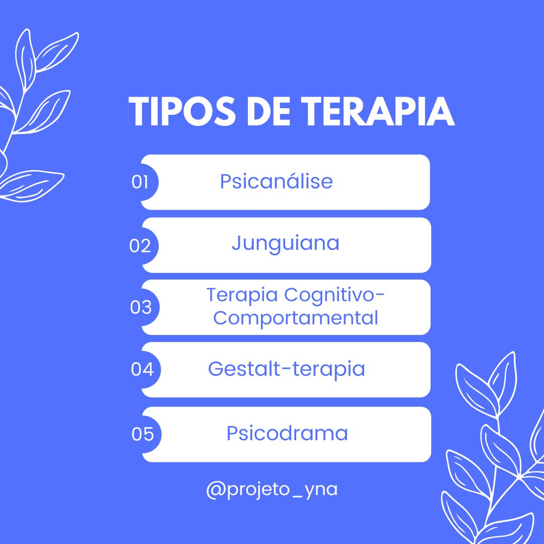 ProjetoYana's tweet photo. Conheça alguns tipos de terapia.

Se gostou do nosso conteúdo, siga nossas redes e continue acompanhando o projeto Yana. 💜 https://t.co/qY9Sp43zeK