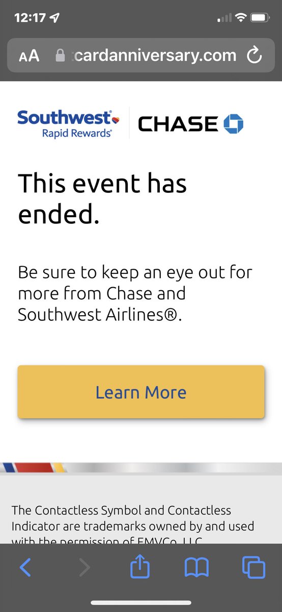 runningtrots's tweet photo. Thanks @SouthwestAir and @Chase for the offer that doesn’t seem to work 🤷‍♂️ https://t.co/WcpDfv1fzs