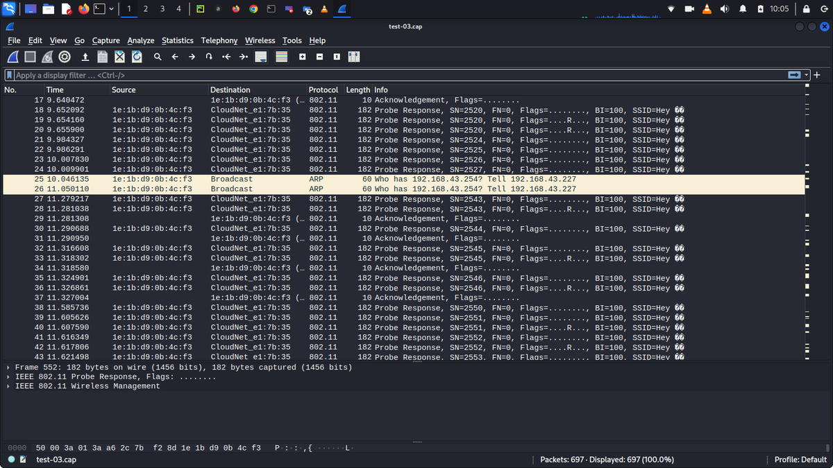 Abee_john's tweet photo. #networkhacking
Performed a packet sniffing attack. 
Sent over 10m packets to a network close by. 

Used airmon-ng, airodump-ng and aireplay-ng commands for the pre-connection attack. 

Discovered a lot by performing this attack. 

#hacking #penetrationtesting #CyberSecurity https://t.co/7uibmLINCx