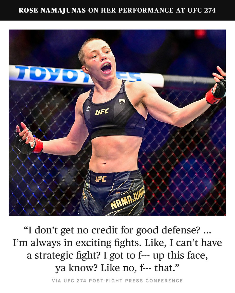 espnmma's tweet photo. Thug Rose had something to say after her loss at #UFC274 👀 https://t.co/He7C2VAejR