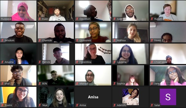 SHU_Alumni's tweet photo. This weekend we were joined by our fantastic group of student callers for this year's virtual training for the Hallam Fund telethon.

Everyone is looking forward to speaking with our alumni and can't wait to get started this evening! #HallamFund2022 https://t.co/8mId8gouQg