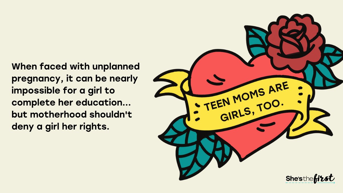 A girl shouldn't be denied her rights for any reason. Join us to strengthen the support systems around girls who are moms: shesthefirst.org/donate
