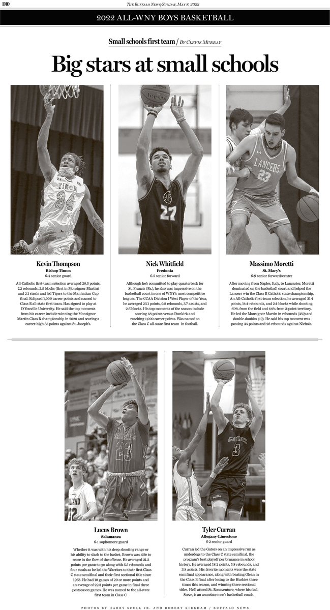hsjrphoto's tweet photo. In today's @TheBuffaloNews 6 pages devoted to All-WNY Boys basketball! Congrats to Player of the Year @CanisiusHSHoops @declanryan05 https://t.co/GSmek2Y10W