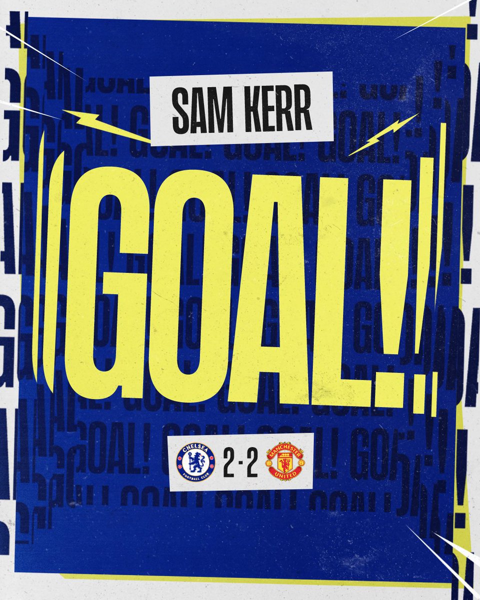 ChelseaFCW's tweet photo. SAMMY K!!!!! 🤩

🔵 2-2 🔴 [47’] #CFCW https://t.co/EXgBQcfF5y