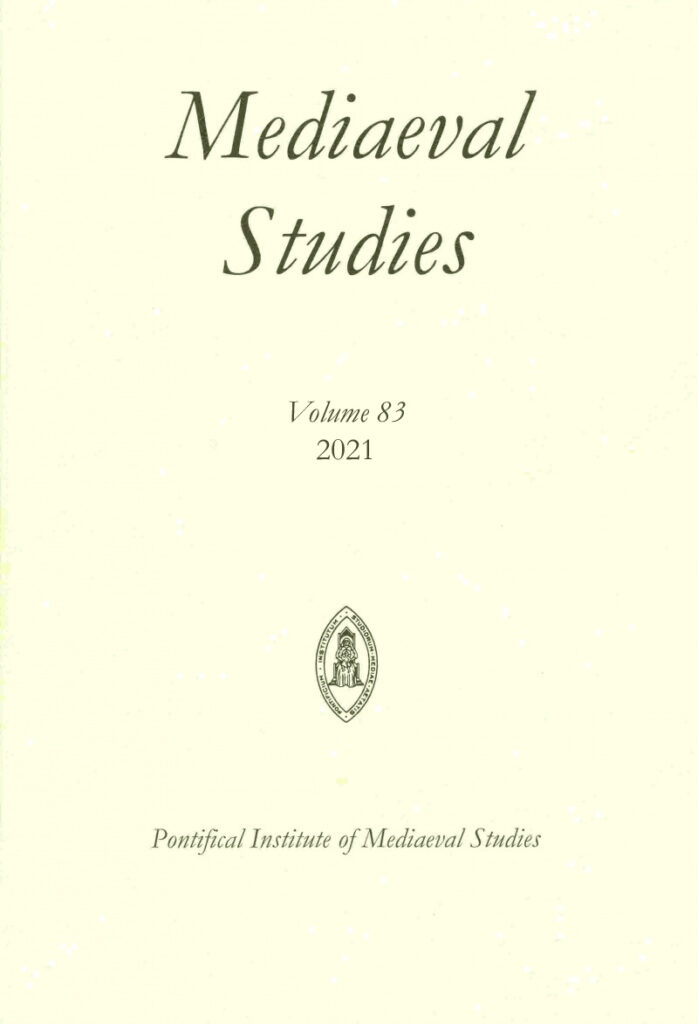 Mediaeval Studies, Volume 83 (2021), ed. Jonathan Black (<a href="/PIMS_Mediaeval/">PIMS</a> , <a href="/Brepols/">Brepols</a>, May 2022)
facebook.com/MedievalUpdate…
brepols.net/Pages/ShowProd…
#medievaltwitter #medievalstudies #medievaltheology #medievalscience #medievalliterature