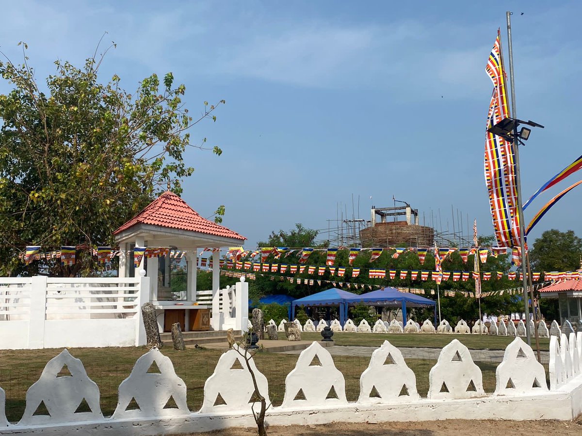 uthayashalin's tweet photo. In Vali North, the foundation stone for ‘Thissa Rajamaha viaharaya’ was laid on private land belonging to 8 people by Shavendra Silva on Jan 8 2021. Despite a court battle and the local council’s opposition, Silva went to observe the building works yesterday. #lka #SriLankaCrisis https://t.co/8H7aqLSIna