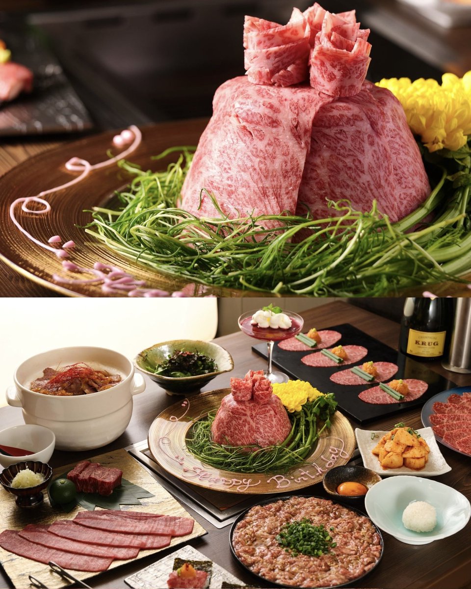 Poly_Somme's tweet photo. 【告知🥂】
5/10から始まる六本木の焼肉『あじゅうた』さんで期間限定メニューの監修に入らせていただきました！

飲み放題込みの焼肉フルコースで1万円ポッキリの大満足コースです🥂

試食しましたがめちゃくちゃ美味しかったので僕も個人的にお邪魔しようと思ってます☺

https://t.co/mD29ObHPX5 https://t.co/kIvX9oOQHv