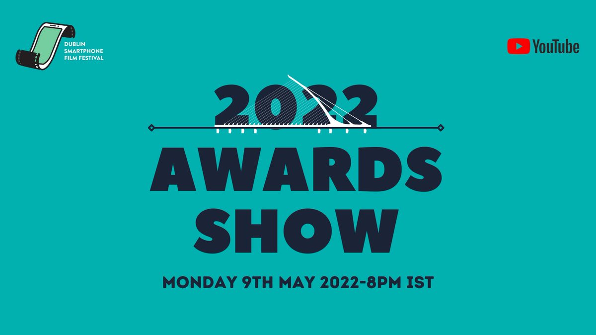 DubSmartFF's tweet photo. MONDAY 8TH MAY 2022
#dubsmartff Online Awards show- watch on @youtube 8pm Irish time!
Subscribe to the channel- Link in the bio! and best of luck to all the filmmakers
#filmfestival #awards #prize #hardwork #filmmakers #online #smartphonefilmmakers https://t.co/n4K2s3JNvc