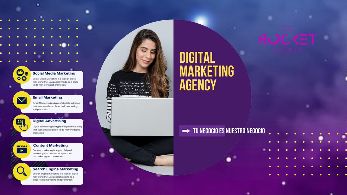 ¡Marketing Digital de Éxito! 🥇

"Después de muchas carreras perdidas, llega una y la ganas" 💪 ¡Ésta la ganaremos contigo!

A veces, el mundo del Marketing Digital es abrumador, elige el equipo profesional adecuado.🏹
<a href="/aulacm/">Aula CM - Escuela de Comunicación y Marketing</a> <a href="/231RocketAgency/">231 Rocket Agency - Marketing Digital</a> 
 #marketingdigital