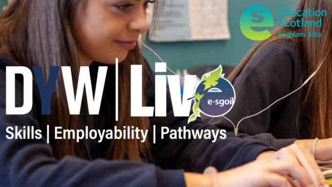 Last couple of days to sign up for Introduction to Personal Development and Introduction to Construction on #DYWLive

The sessions can either be standalone or used as evidence for certificated programmes. Click here to learn more.

blogs.glowscotland.org.uk/glowblogs/dyw2…
