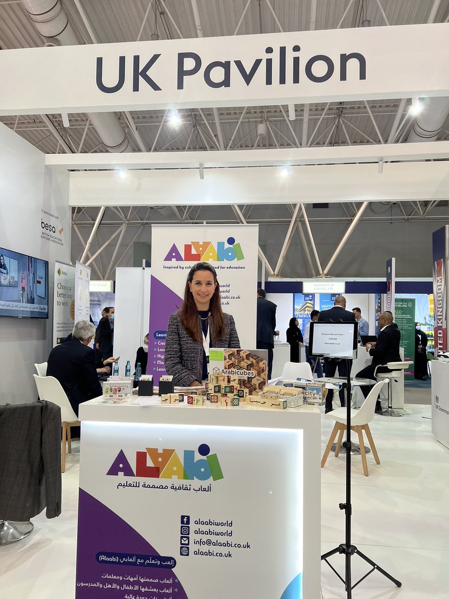 Alaabiworld's tweet photo. Alaabi at #ICEE2022 Riyadh! 
Learning Arabic is Fun! Come and visit our stand. 
#alaabi #arabiclanguage #arabicforkids https://t.co/dU42bkUITx