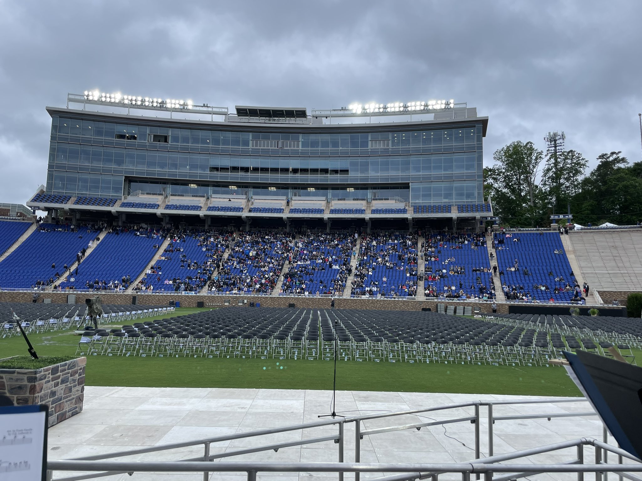 Katie Tan on Twitter: "View of the Class of 2022 commencement setup from the stage at Wallace