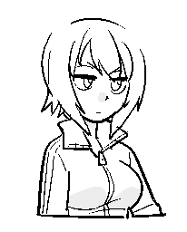 部屋着ジャージまほと大洗女子制服のチョビ 