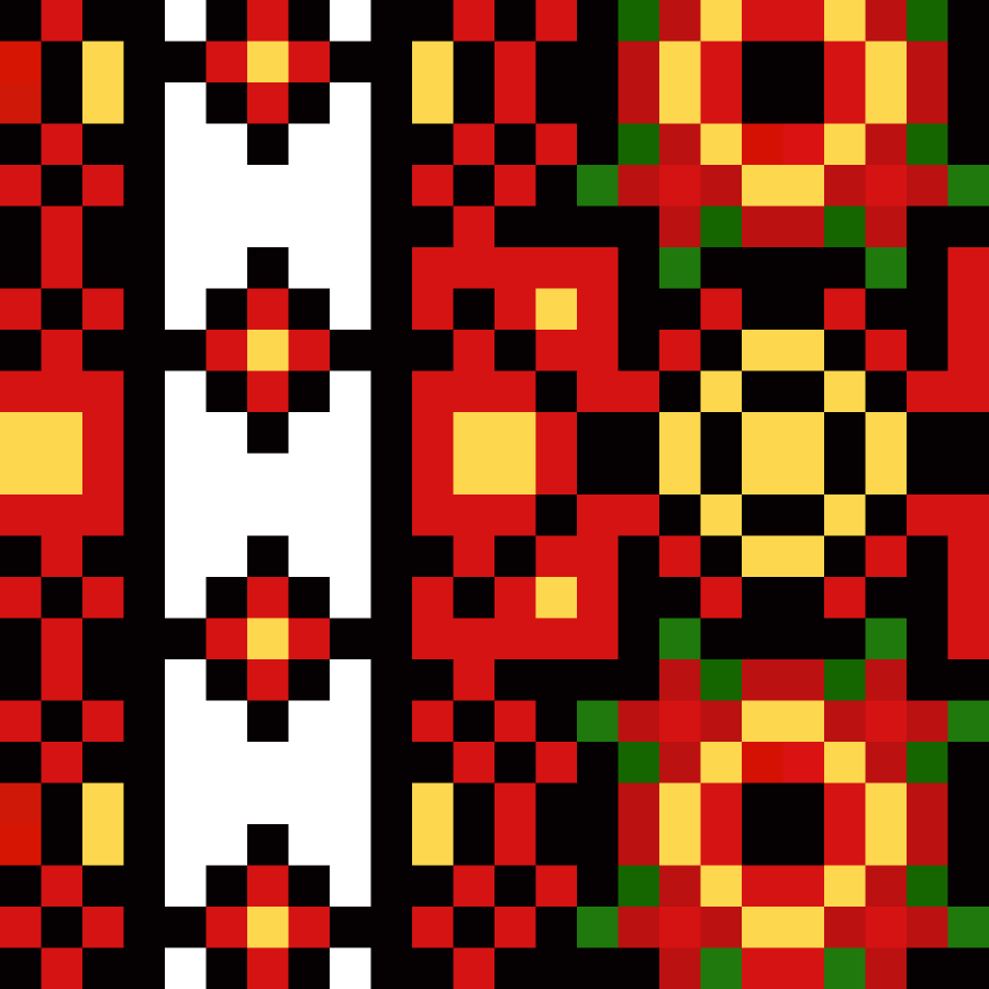 Yuriy_Kob's tweet photo. GM #tezoscommunity and @8bidou 

Recently I started designing new collections based on national embroidery patterns for the #24x24 pixel color market. Here is the first piece.

15ed / 1tez
https://t.co/gujb09HTsF

#8bidou  #24bidou #24x24 #pixelart #nftart #tezos4tezos #pattern https://t.co/LKGTErsOFm