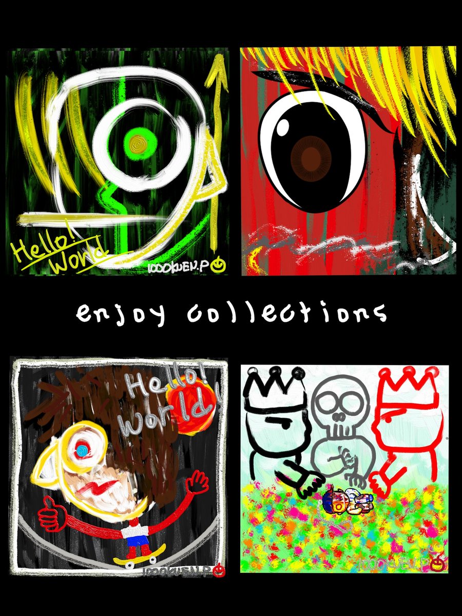 『100OKUENPLAYER enjoy』
Collections🌟

🌟2022年5月6日
1次販売全作品完売

入場はコチラ👇
opensea.io/collection/100…

気軽にアートを楽しんでもらうがコンセプト。100OKUENPLAYER ARTを身近に感じて頂く入口的存在です。その中でアートを通じて色々な深い想いを伝えていきたいです🌟