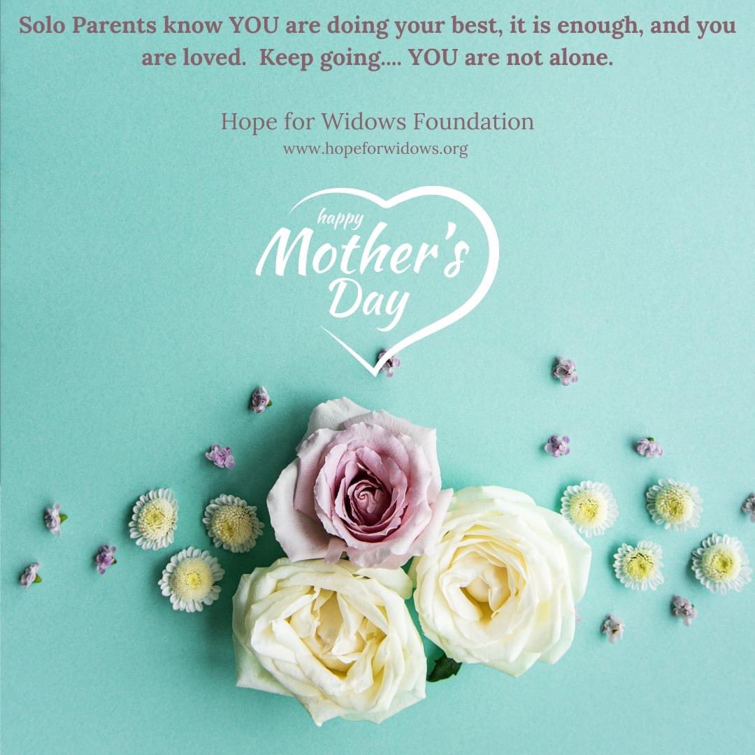 Thinking of all our hope sister's today and everyday. You are so very special, important, and powerful. We are celebrating you this weekend.... YOU got this! 💜
#widow #soloparent #grief #MothersDay