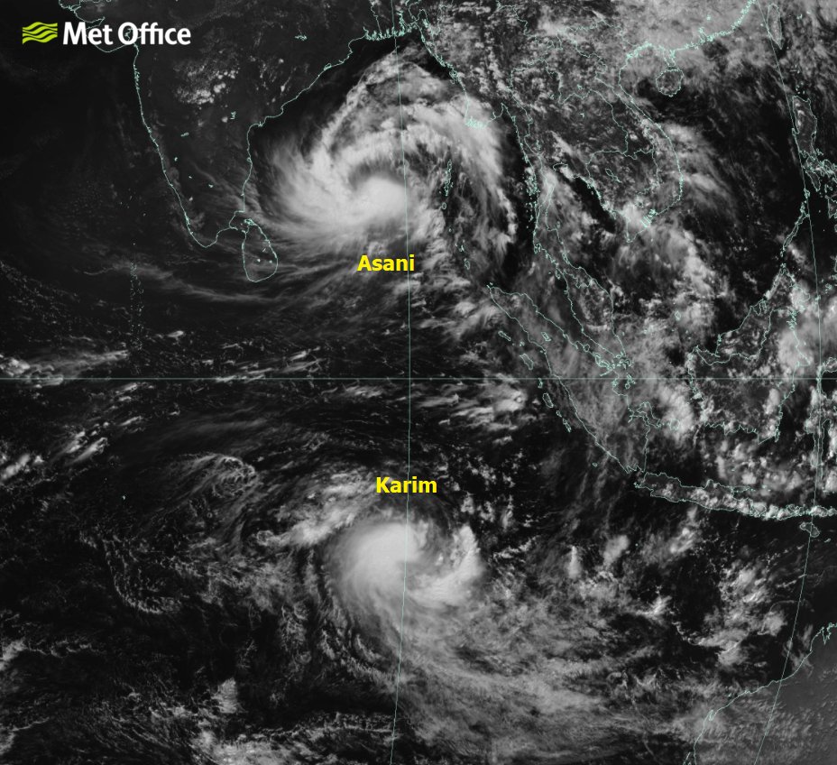 Met Office Storms on Twitter "Latest satellite view of twin cyclones 