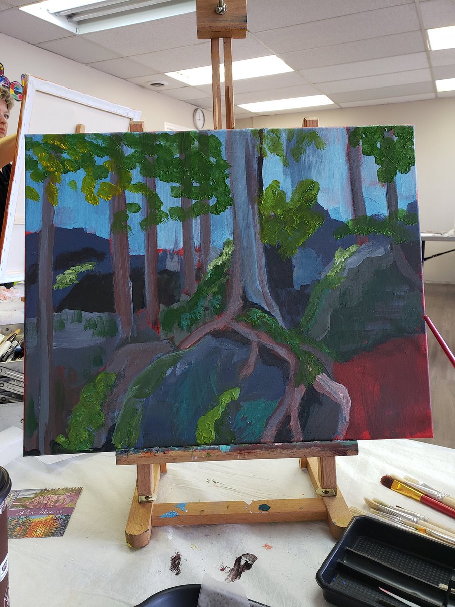 A wonderful day spent at @MoreThanJustArtHuntsville
With <a href="/HelenaRenwick/">Helena Renwick</a>

My enchanted forest.
#art