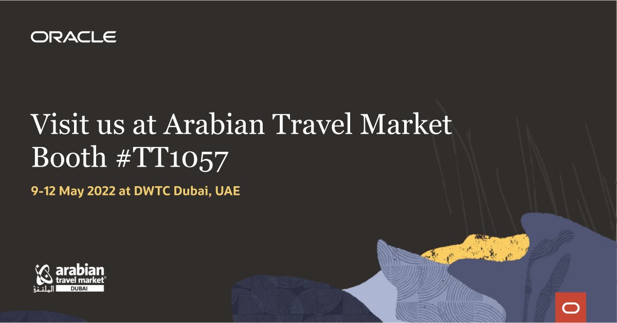 OracleHosp's tweet photo. #ATMDubai starts tomorrow! Join us at stand TT1057 to learn how you can increase incremental revenue and deliver exceptional guest experiences. 

https://t.co/MT9lBaAPlh https://t.co/ceISi7wBum