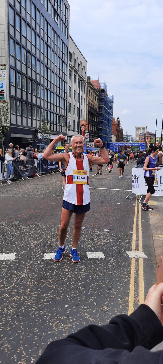 RickyMacca6's tweet photo. Leeds half marathon for me today, finished in 1hr 43 minutes, well happy with that one. 
#LeedsHalfMarathon 
#runforall https://t.co/FkvJGqRzBO
