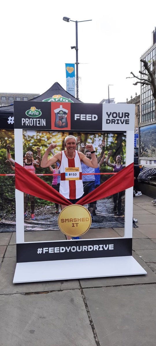 RickyMacca6's tweet photo. Leeds half marathon for me today, finished in 1hr 43 minutes, well happy with that one. 
#LeedsHalfMarathon 
#runforall https://t.co/FkvJGqRzBO