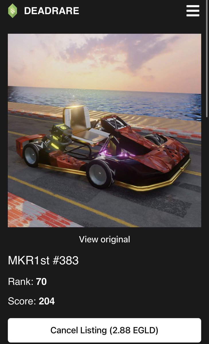 HoratiuGadea's tweet photo. Hello guys!

Selling my rank #70 Maiar Kart from @maiarokart for 2.88 $EGLD on DeadRare: https://t.co/egq2jx7UXO https://t.co/ZEjXfvLdqJ