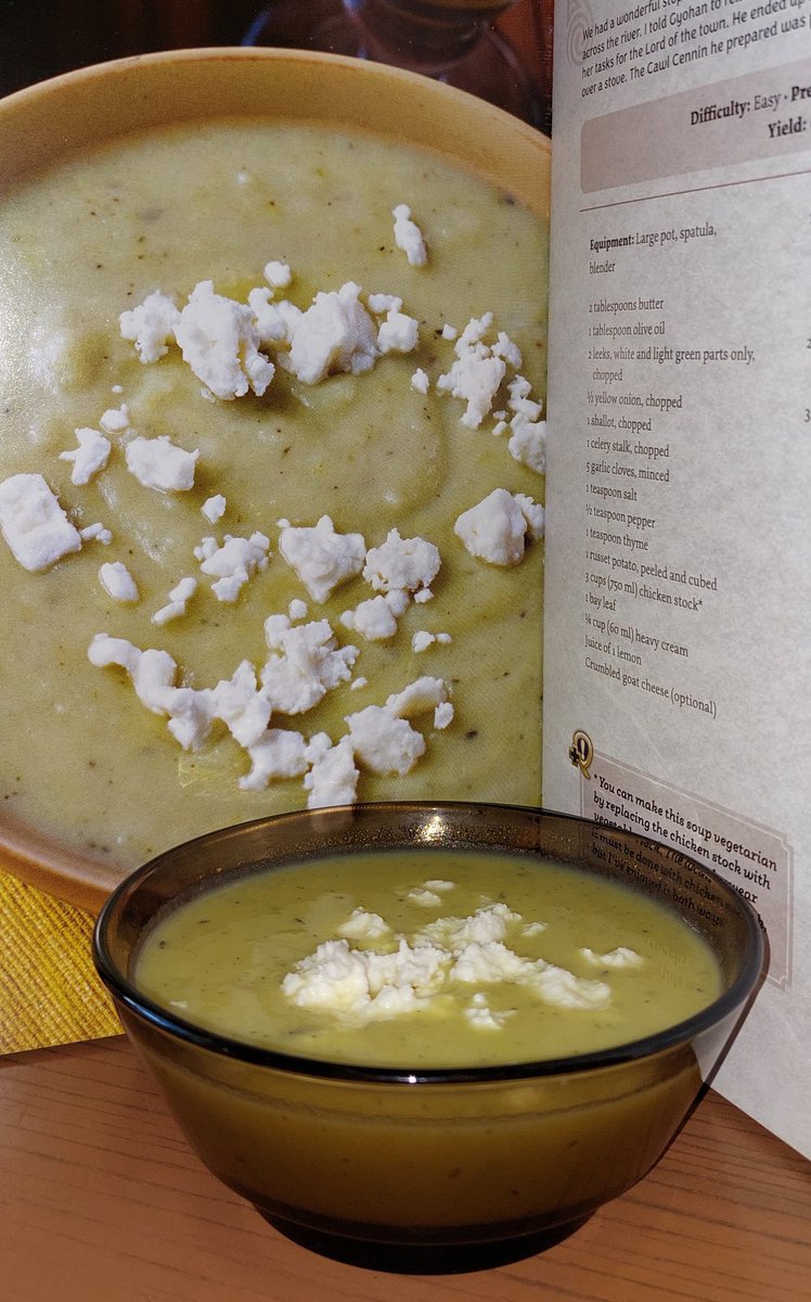 LacrimosaDeMag's tweet photo. Back to #ffxivcooking ^^ Today we have La Noscean Cawl Cennin 😋 https://t.co/uQwdVRMGJY