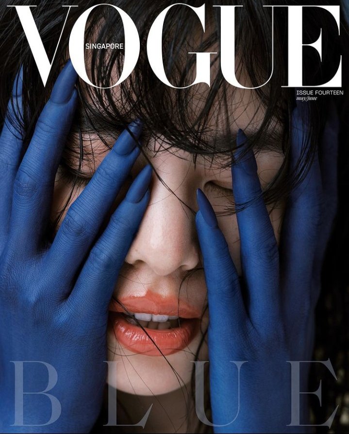 BLUE' Vogue Singapore May/June 2022 Covers