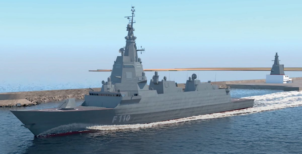 Defensagob's tweet photo. #SabíasQue En abril arrancó en #Ferrol la fabricación de la F-110 y está previsto que la @Armada_esp reciba el primero de los buques en 2027. Incorporarán mayores capacidades antiaéreas y antisubmarinas. Conoce aquí los detalles de la fragata del futuro
https://t.co/pSyFVIUej1 https://t.co/q28AZmqbRJ