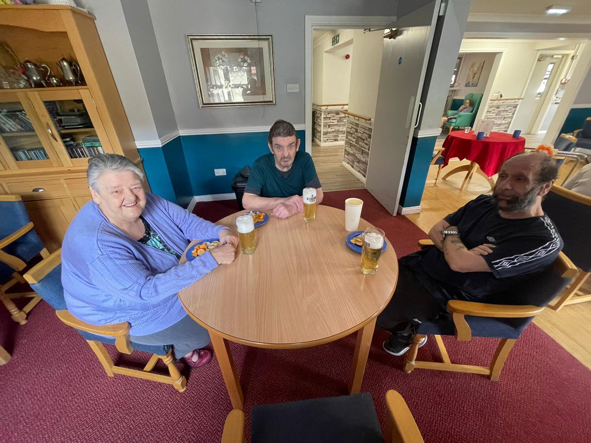 BykerHallCare's tweet photo. This week our residents at #BykerHall have enjoyed an #AfternoonTea and a Domino’s afternoon with a shandy 🍻

#newcastle #carehome #activities https://t.co/uHsgxXJMxJ