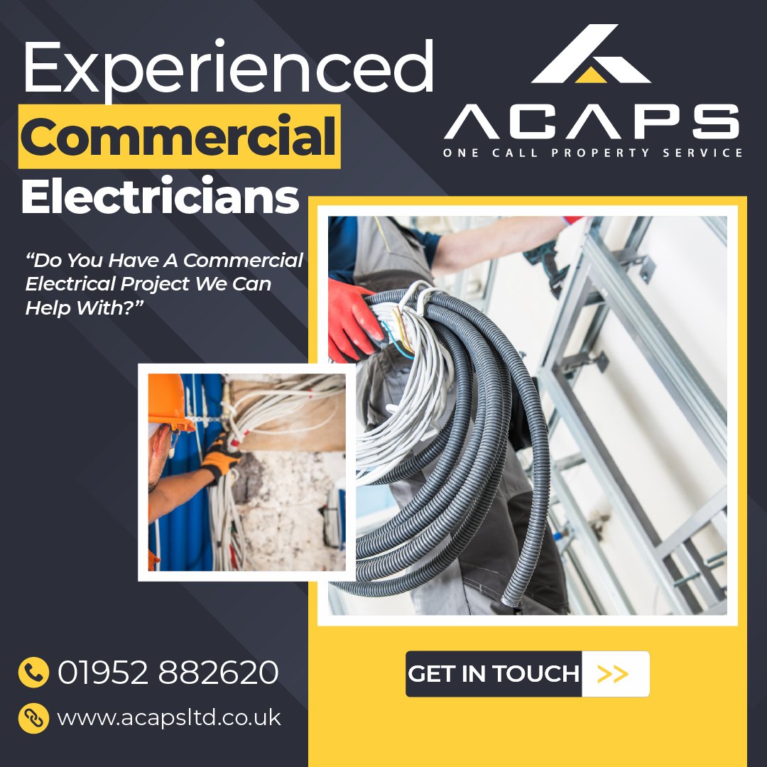 mawebdesign_uk's tweet photo. 🟡 We are fully qualified and highly experienced commercial electricians based in Telford &amp; work on projects all over England, no matter how small or big the project is. 

🌐 https://t.co/sS35S2eyCh
🔗 #AcapsLtd #Heating #Ventilation #Aircon #HVAC #Electrical https://t.co/CbK9i5LMZ4
