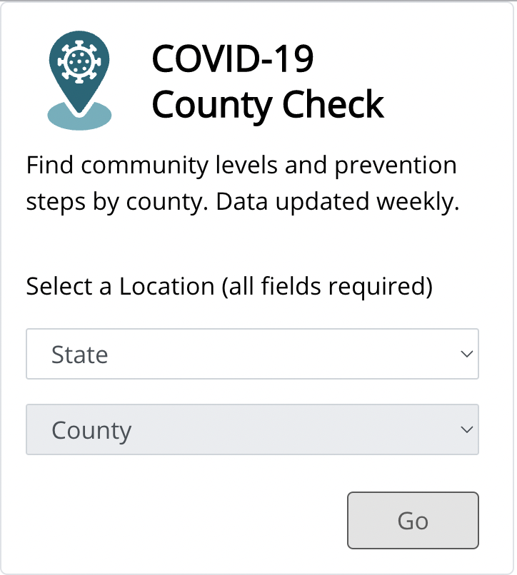Looking for information on the #COVID19 risk in your local area? Stay up to date with the new COVID-19 County Check: ow.ly/FGgQ50J0PF7   #NWHW