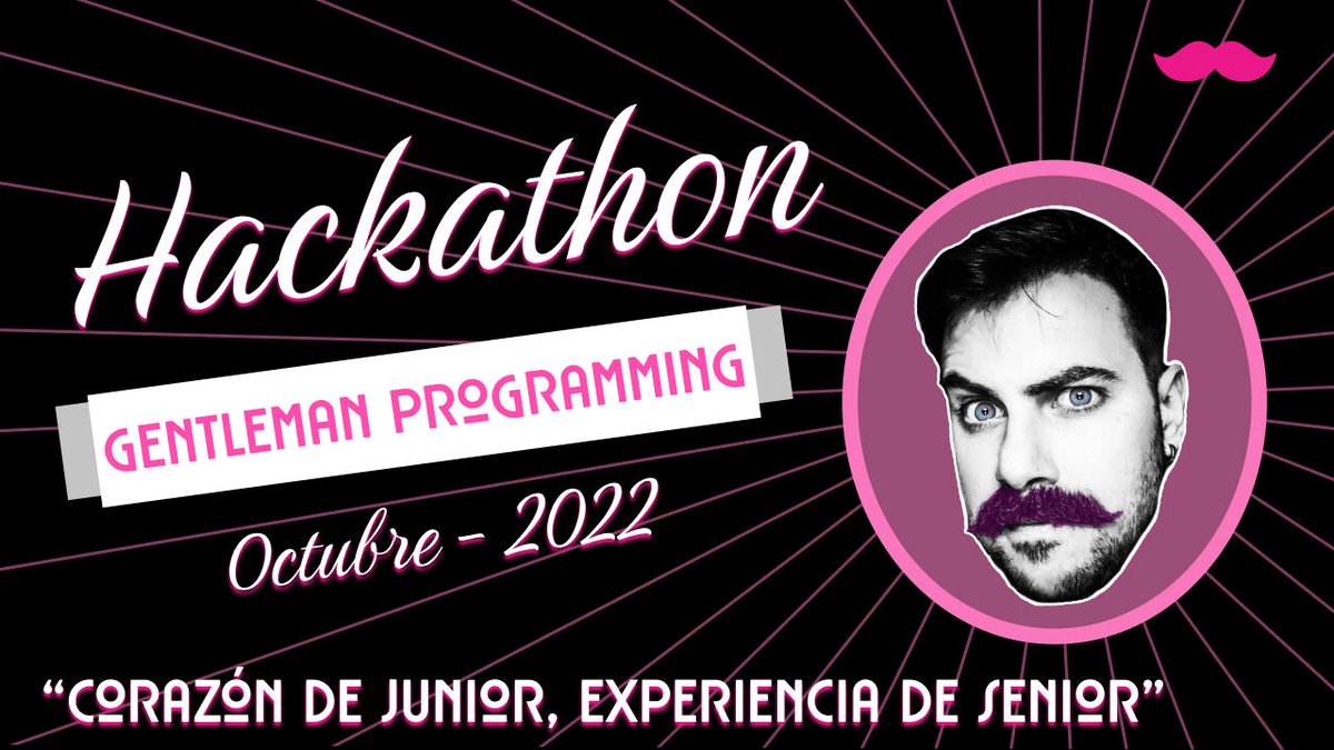 G_Programming's tweet photo. Proximamente... 

Octubre - 2022

Hackathon - Gentleman Programming - "Corazón de Junior, experiencia de Senior"

#Hackathon #gentlemanprogramming #react #angular #programacion #frontend #backend #html #css 
#youtube #comunidad https://t.co/V4XTNzjR99