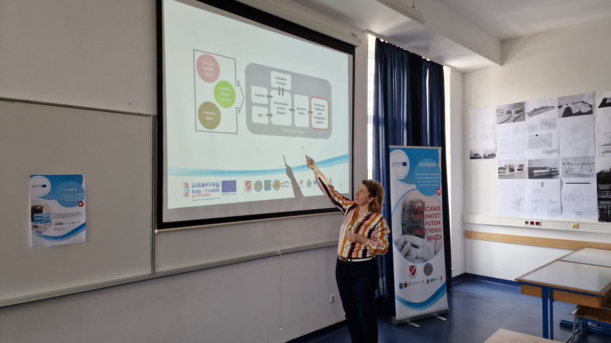ecitijens's tweet photo. 📌5 May 2022 👉 E-CITIJENS Awareness Raising Campaign at the Uni. of Split
A presentation by @dalmacijahr and #FGAG about the #EDSS aimed at engaging students to be responsible #emergencyjournalists
@ProtCivMolise @ProtezioneV @snjezanaknezic @ElenaCasalini3 @adriaticionian1 https://t.co/WlkQV3TK7e