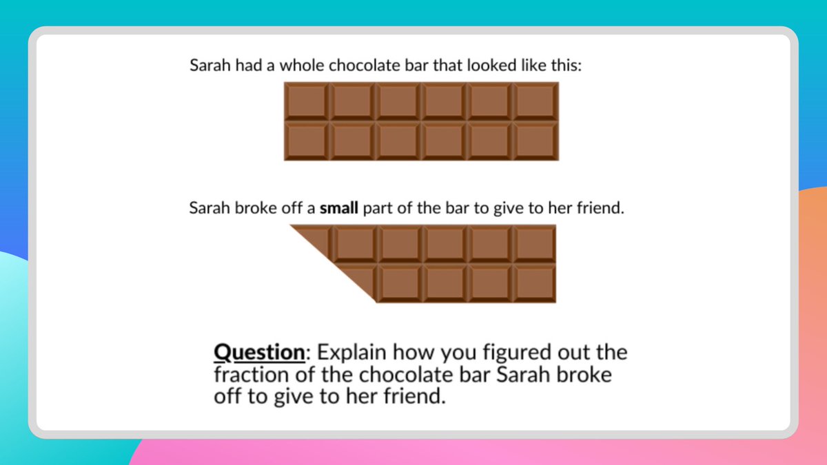 Our goal is to gather evidence of how your students think through mathematical situations. We want to uncover info about the strategies/tools they use and the reasoning behind them. What do you notice about the following ways students approached this problem? 🧵1/ 

#MTBoS