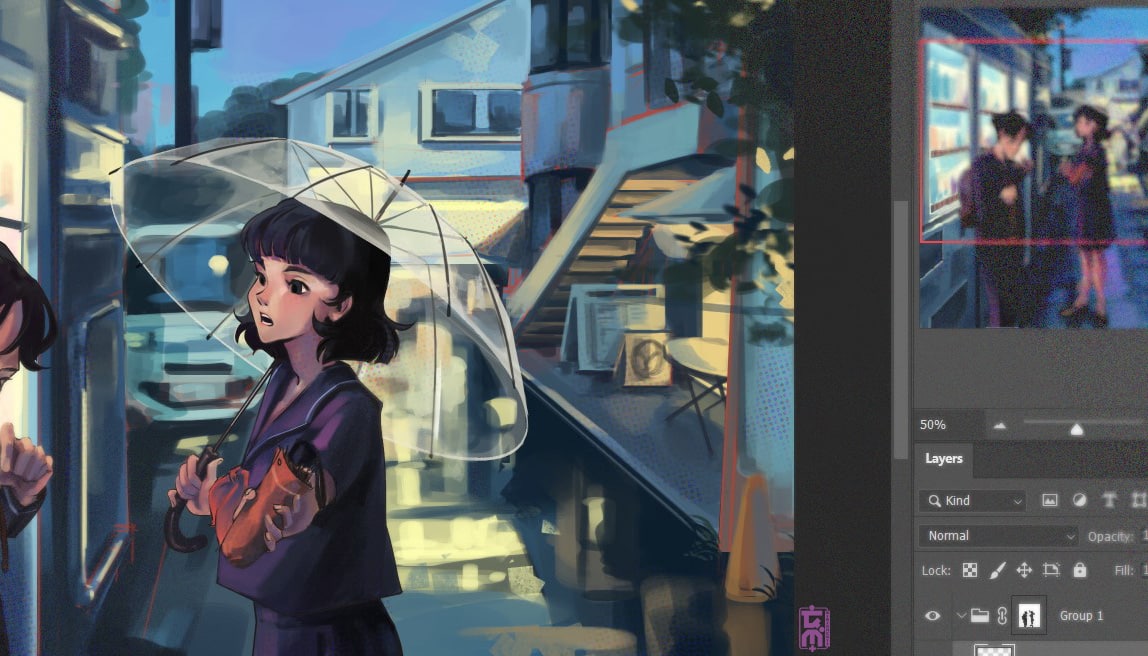 ririnnchii's tweet photo. night wip ✨ 
yez look at me trying out bgs lately~ https://t.co/KOcR2uTIdl