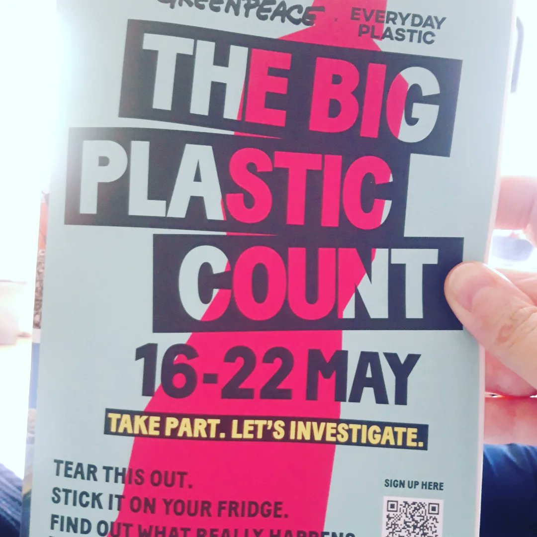 ShellyBerryUK's tweet photo. Just read about #thebigplasticcount that @GreenpeaceUK are leading on. All you need to do is sign up and log the #plastic you put in your #recycling bin for a week. They will then be researching how much is actually #recycled... a very worthy campaign to get involved in 🤓 https://t.co/Hx4oYY0J4g