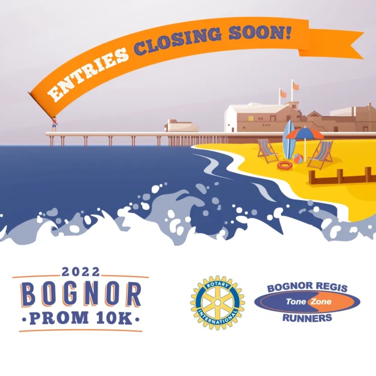 It's now just two weeks to race day, but if you're planning on signing don't leave it too late as we will be closing the race to entries at midnight on the Sunday 15th May 

Sign up now: bognorprom10k.org/enter2022

#Bognor10k