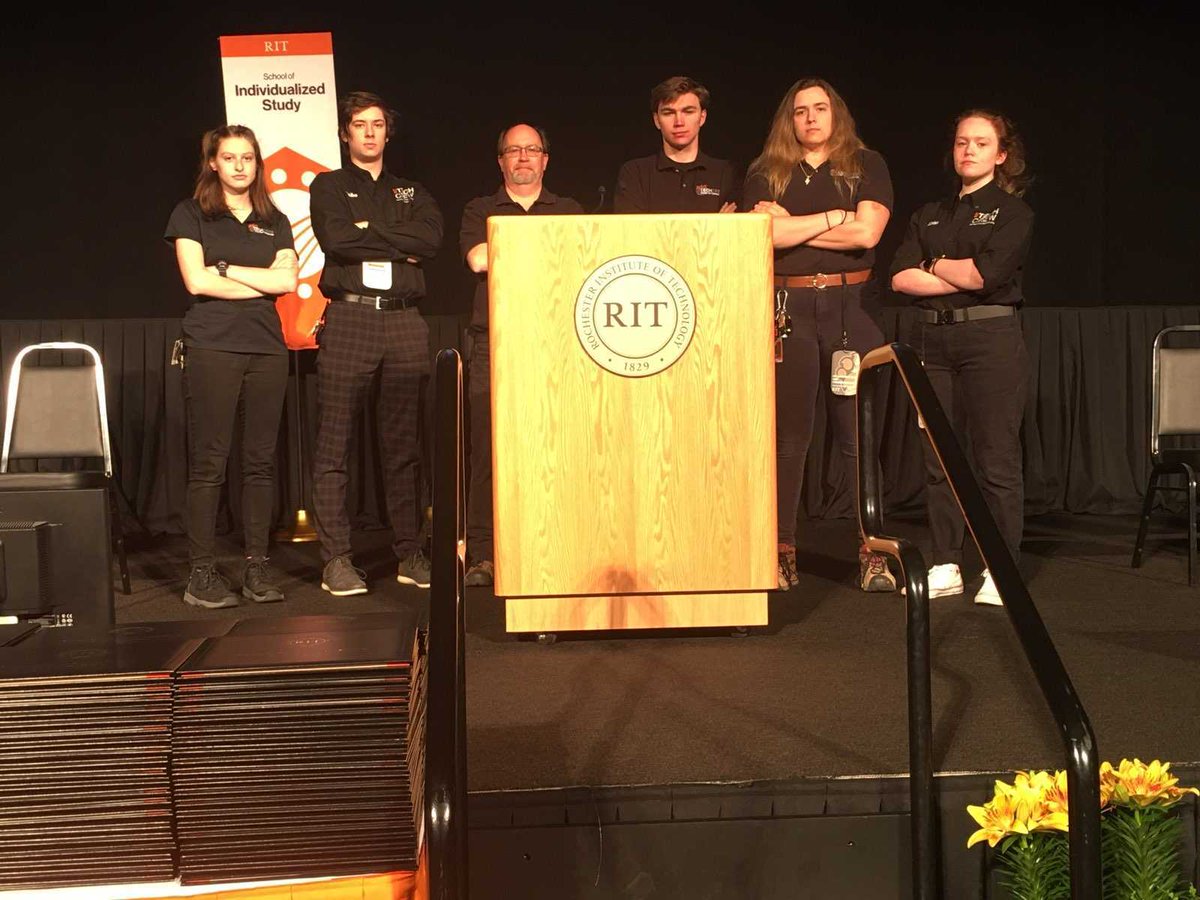 RITTechCrew's tweet image. Some of the crew&apos;s behind Commencement this year! #RITGrad #TC4L