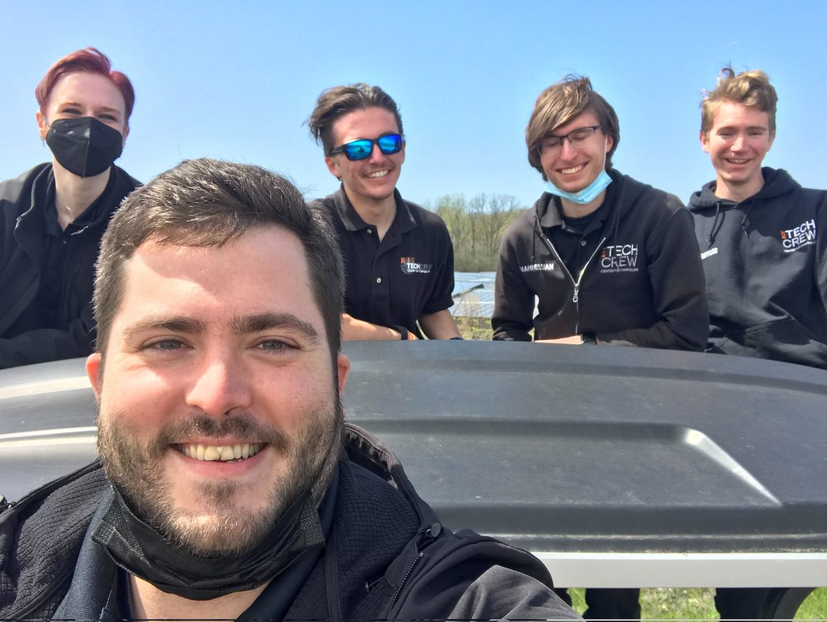 RITTechCrew's tweet image. Some of the crew&apos;s behind Commencement this year! #RITGrad #TC4L