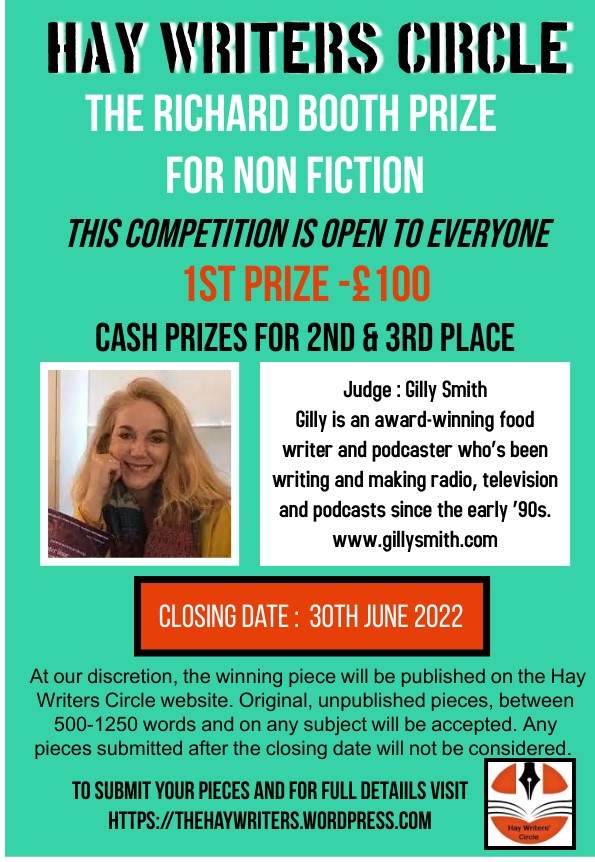 thehaywriters's tweet photo. Non Fiction Competition £100 1st Prize, cash prizes for 2nd &amp; 3rd place too. Closes 30th June. ✒️📃🏆#nonfiction #WritingCommunity  #writingcompetition #creativewriting  #cashprize #prizes #writersoftwitter  #writing #writers @Gillysmith #hayonwye #haywriters #richardbooth https://t.co/ofhuljcxVz