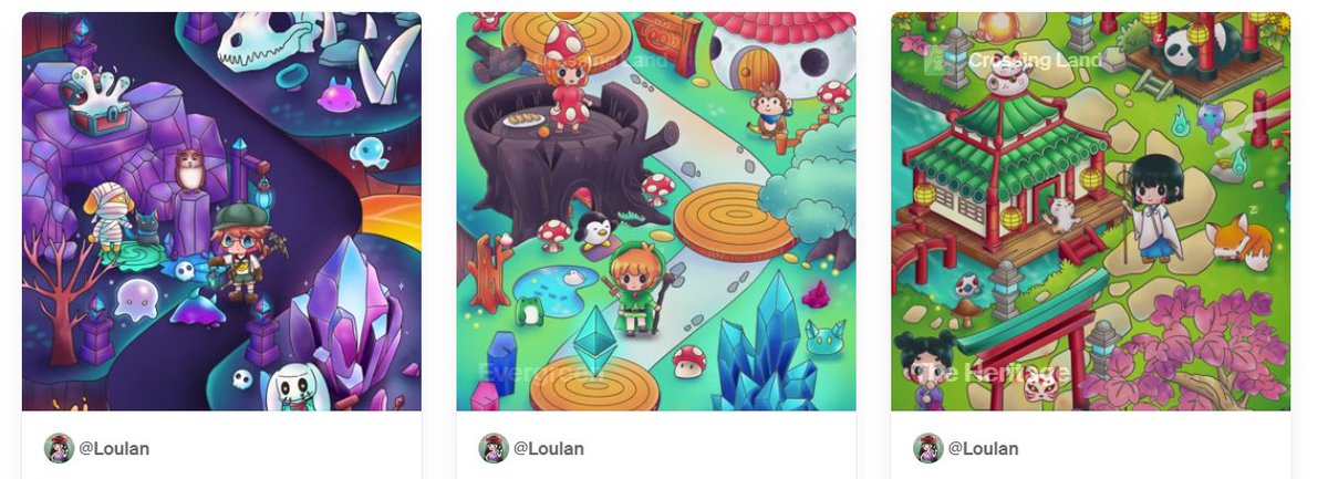 <a href="/Loulanweu/">Loulan ⟡</a>'s collecting "Crossing land" on <a href="/foundation/">Foundation 🌐</a> makes me feel like a child again, watching cartoons and fantasizing about the big world out there ❤️

The characters, the details, the music, everything is so beautiful! 😍🥰🥳 
 
foundation.app/collection/cro…