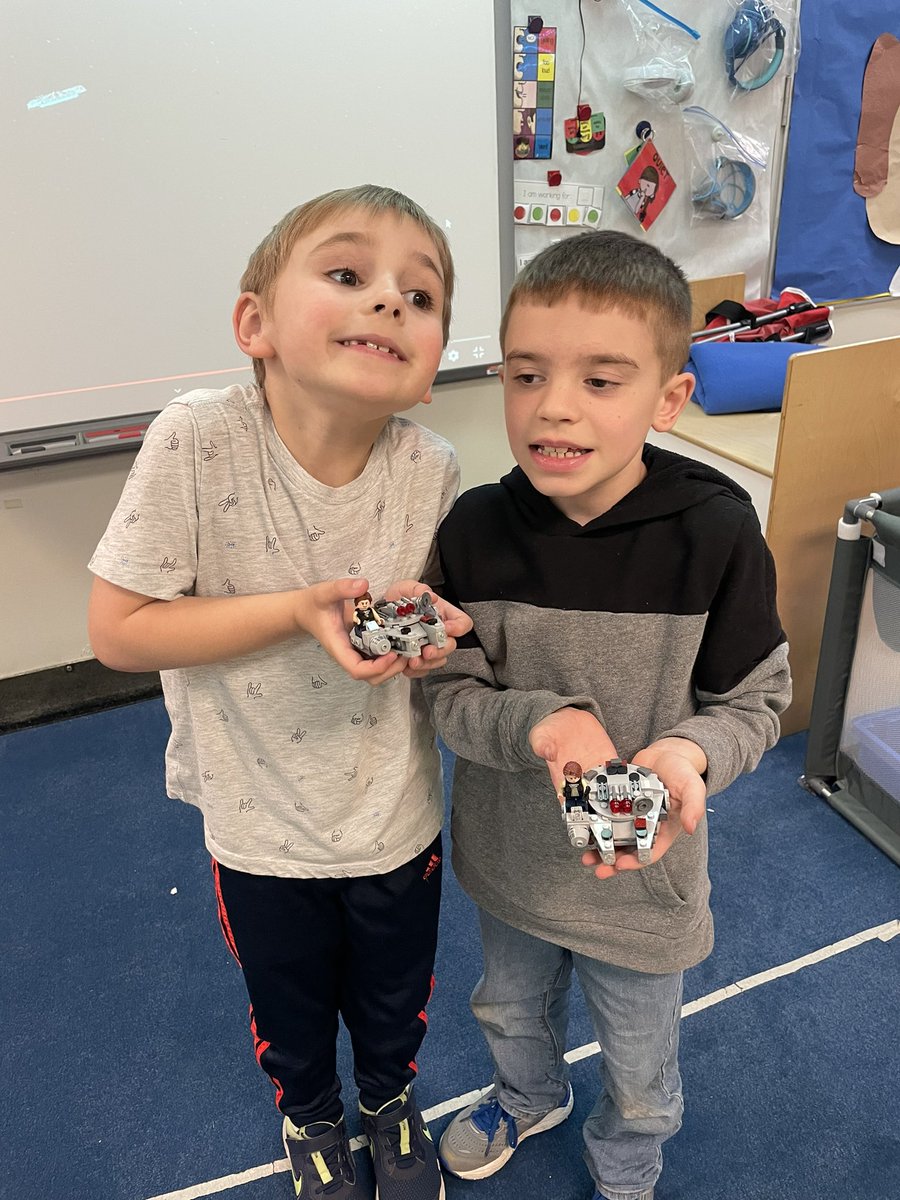 GenHarding's tweet photo. @StarWarsinClass @LEGO_Group @Syl_STEM @SylvaniaSchools Celebrating #MayThe4th by learning how to follow directions, use our fine motor skills and practice patience to build #Lego Millennium Falcon. https://t.co/8LiT5KdHMy