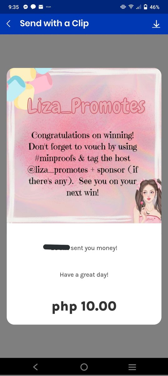 daddu_mochi's tweet photo. Another #minproofs from me. Thank you ate @liza_promotes. 'till my next win po HAHAHAHAHA jk https://t.co/IiYnY2A1TQ