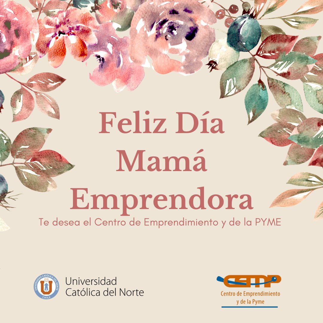 Feliz día a todas las madres emprendedoras de la #UCN. 🎉💜🚀

Les desea el Centro de Emprendimiento y de la PYME.💐

#Emprender #Antofagasta #diadelamadre