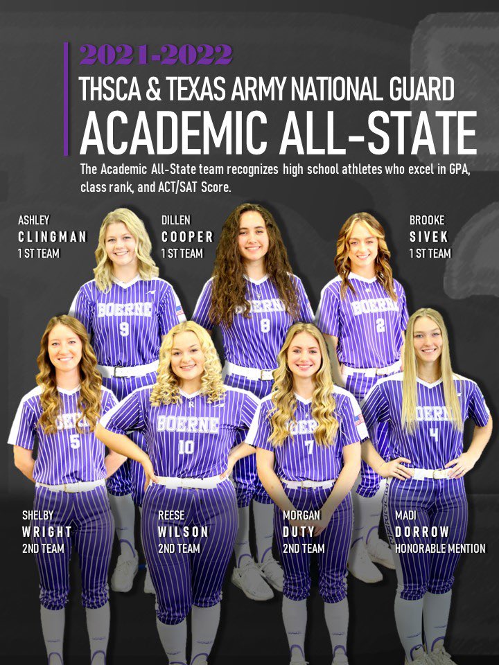 greyhoundsb's tweet photo. 🤩They excel on the field &amp; are leaders in class! ALL 7 Srs earned “Academic All State”!
@BoerneISD @Boernehs @LeechStan @gohoundsgo_gabc @BoerneStarSport @RadioBoerne @JRZowie_Ranch @hinojosa_david @sa_terrence1 @uiltexas @TXPrepSoftball @txhssoftball @Boerne_TX  @TexHSSoftball https://t.co/46NgNXDy3n